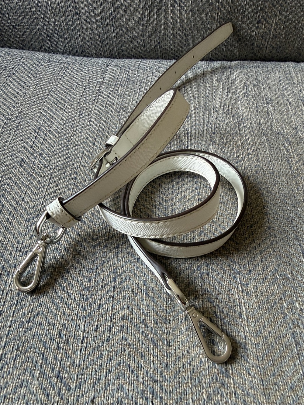 Michael Kors White/Ivory Saffiano Leather Replacement Crossbody Strap
